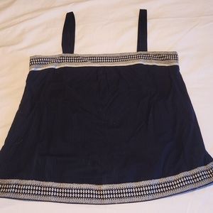 American Eagle navy with white trim camisole top